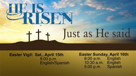 easter sunday mass times near me